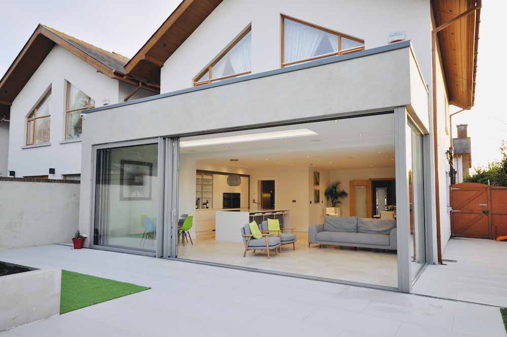 Aluminium Triple Track Lift and Slide RAL 7038 -2