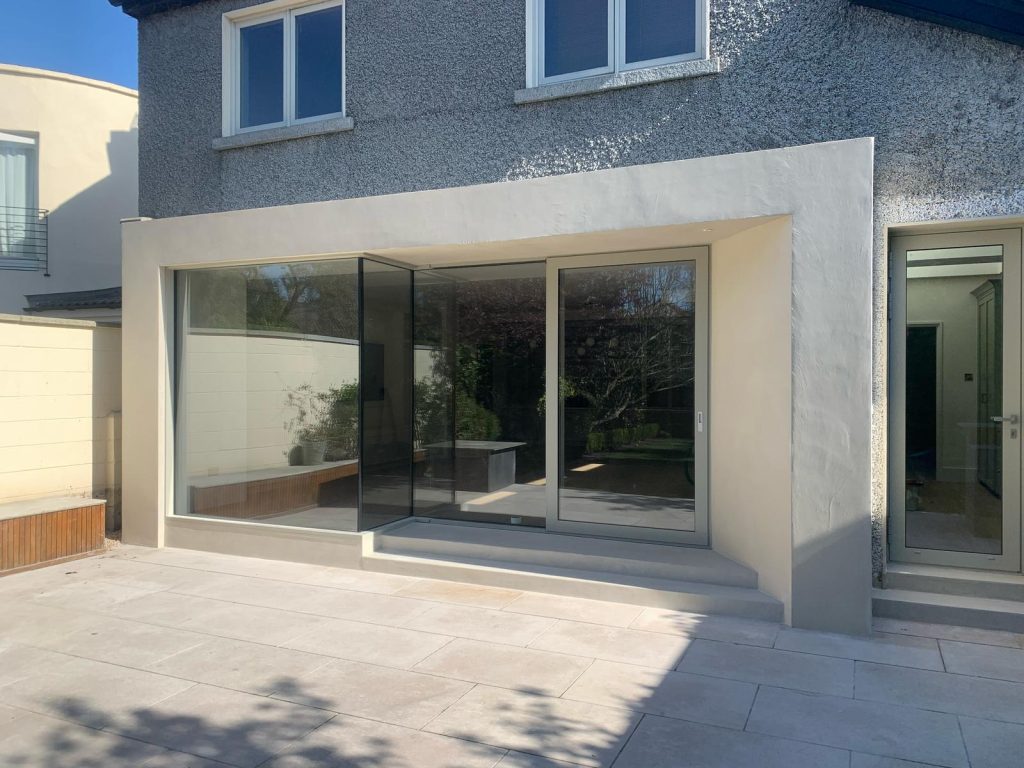Lift and Slide Glass to Glass Corner 2 RAL 7032