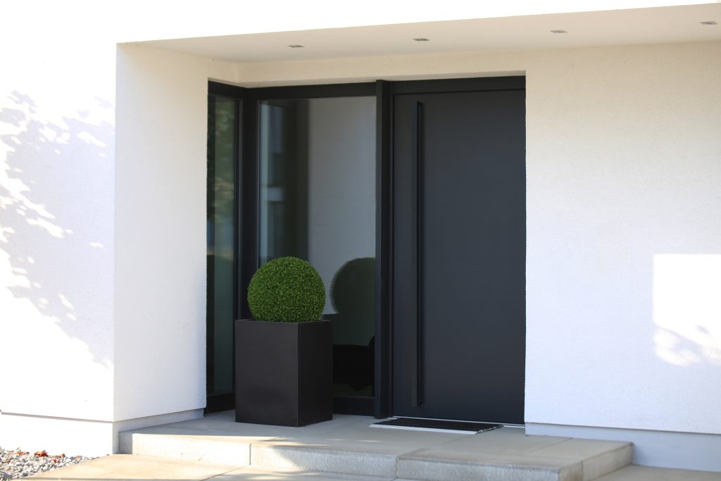 Aluminium Front Door RAL 9005 Textured- Panel SP00